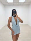 VESTIDO SAMIA AZUL VESTIDO SAMIA AZUL