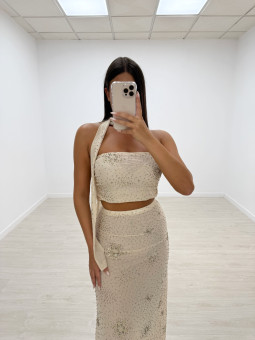 CONJUNTO TUL EXCLUSIVO ABALORIOS