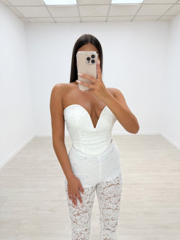 CONJUNTO ENCAJE BLANCO