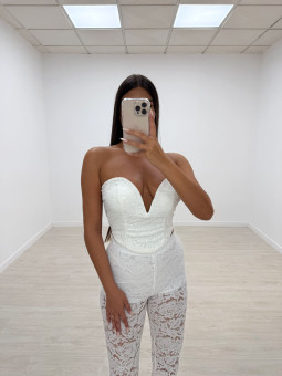 CONJUNTO ENCAJE BLANCO