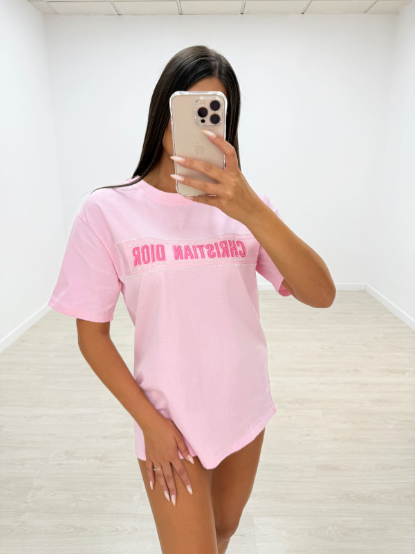 CAMISETA CD BRILLO ROSA