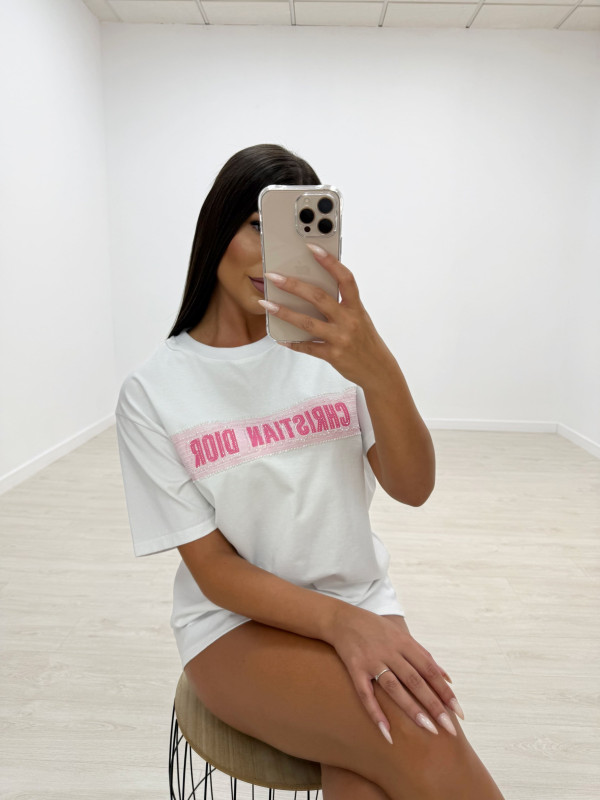 CAMISETA CD BRILLO BLANCA