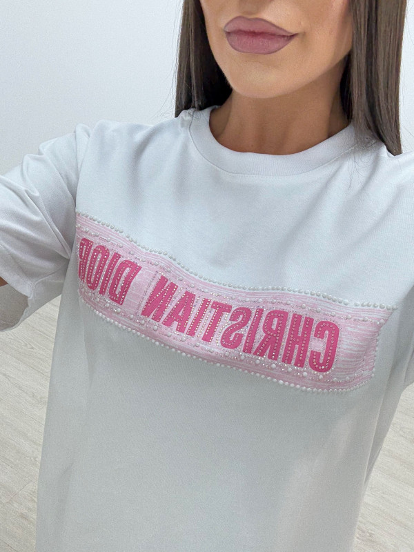 CAMISETA CD BRILLO BLANCA