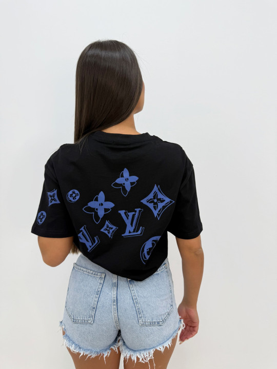 CAMISETA LV MONOGRAM NEGRA CAMISETA LV MONOGRAM NEGRA