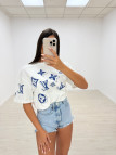 CAMISETA LV MONOGRAM BLANCA CAMISETA LV MONOGRAM BLANCA