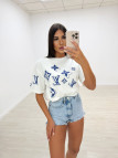CAMISETA LV MONOGRAM BLANCA CAMISETA LV MONOGRAM BLANCA