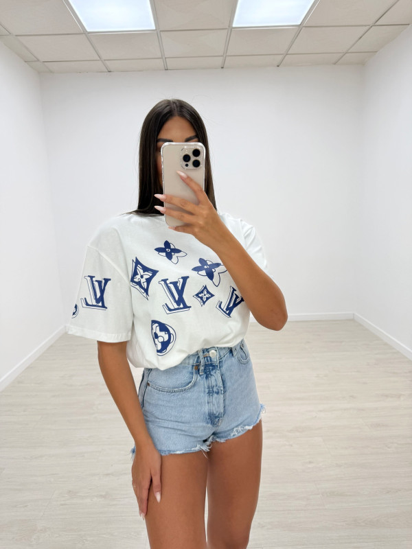 CAMISETA LV MONOGRAM BLANCA