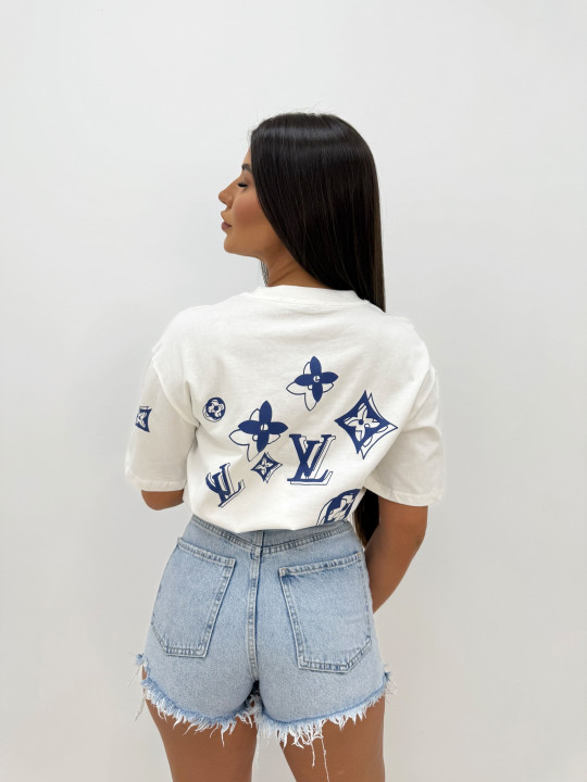CAMISETA LV MONOGRAM BLANCA CAMISETA LV MONOGRAM BLANCA