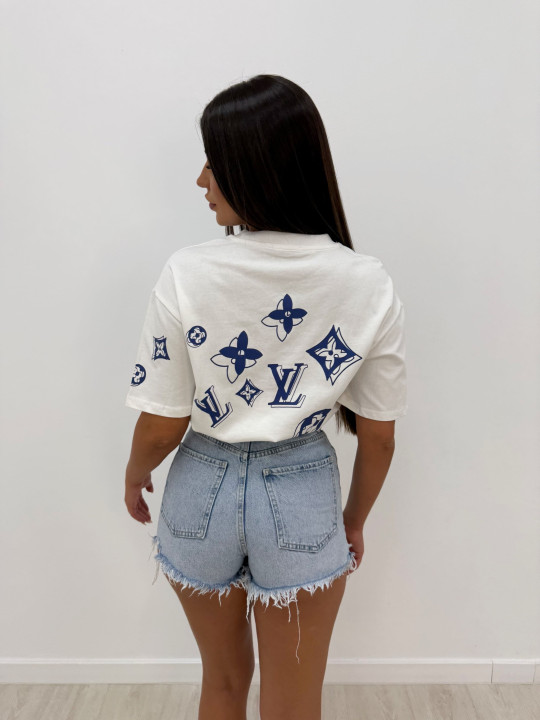 CAMISETA LV MONOGRAM BLANCA CAMISETA LV MONOGRAM BLANCA