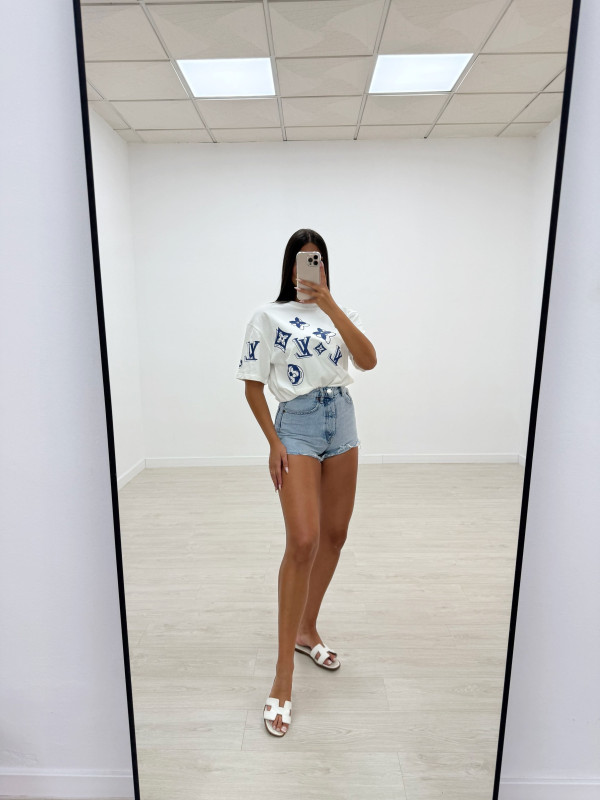 CAMISETA LV MONOGRAM BLANCA