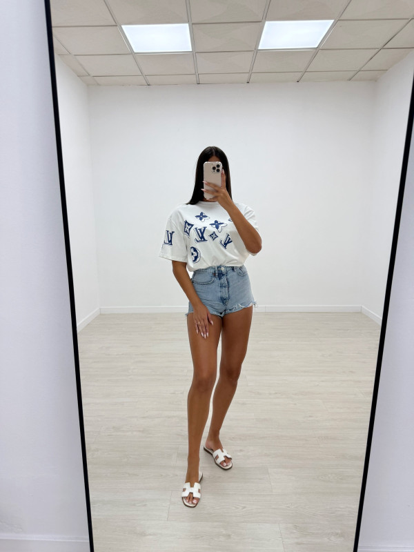 CAMISETA LV MONOGRAM BLANCA