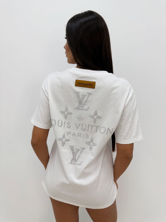 CAMISETA LV BRILLO BLANCA CAMISETA LV BRILLO BLANCA