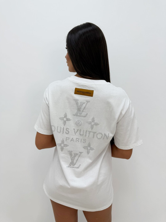 CAMISETA LV BRILLO BLANCA CAMISETA LV BRILLO BLANCA