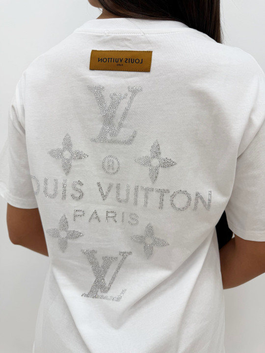 CAMISETA LV BRILLO BLANCA CAMISETA LV BRILLO BLANCA