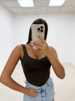 TOP BASIC LICRA MARRÓN