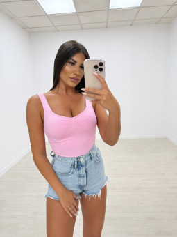 TOP BASIC LICRA ROSA