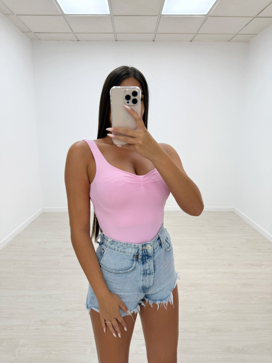 TOP BASIC LICRA ROSA