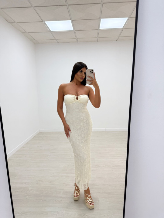 VESTIDO CLAUDIA BEIGE
