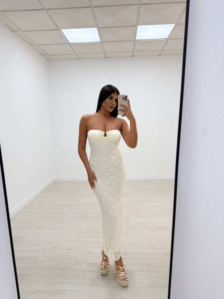 VESTIDO CLAUDIA BEIGE