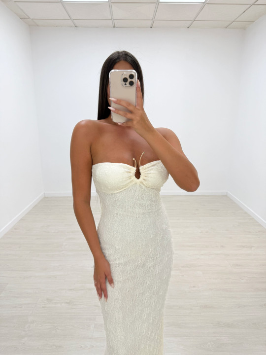 VESTIDO CLAUDIA BEIGE