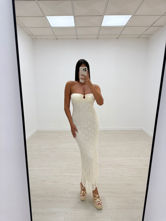 VESTIDO CLAUDIA BEIGE