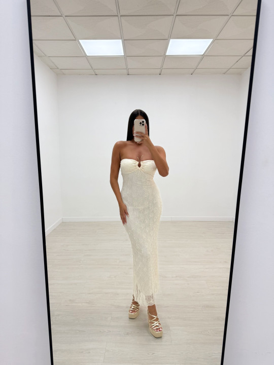 VESTIDO CLAUDIA BEIGE