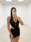 VESTIDO/MONO HALTER ENCAJE NEGRO VESTIDO/MONO HALTER ENCAJE NEGRO