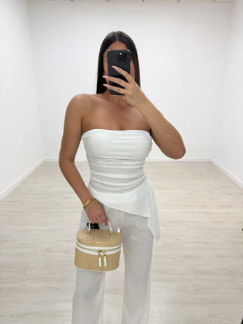 CONJUNTO BANDA ASIMÉTRICA BLANCO