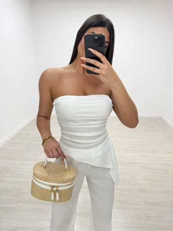 CONJUNTO BANDA ASIMÉTRICA BLANCO