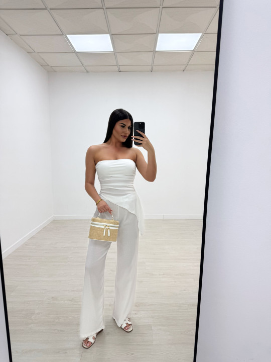 CONJUNTO BANDA ASIMÉTRICA BLANCO