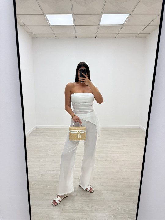CONJUNTO BANDA ASIMÉTRICA BLANCO