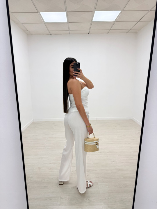 CONJUNTO BANDA ASIMÉTRICA BLANCO