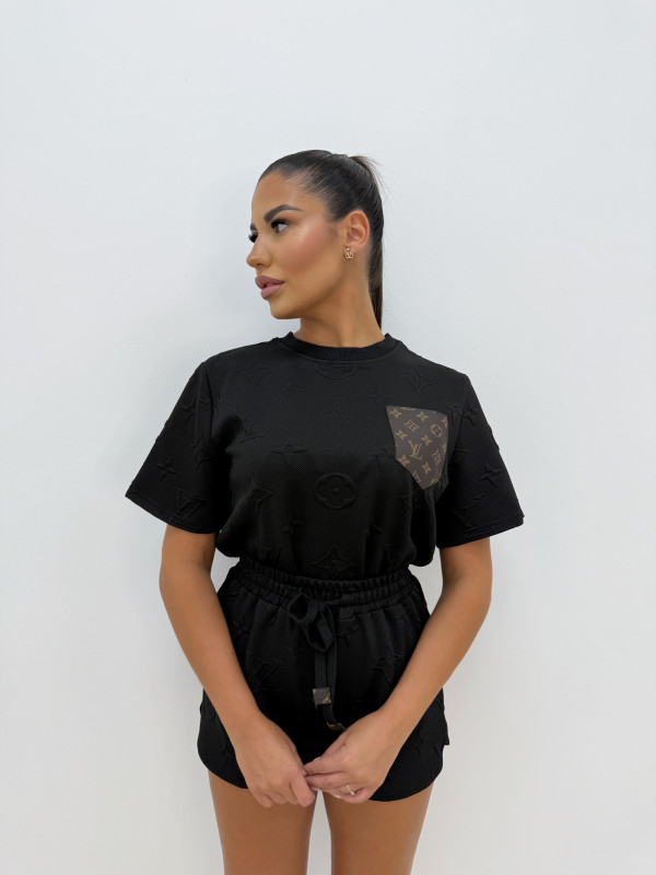 CONJUNTO LV RELIEVE NEGRO