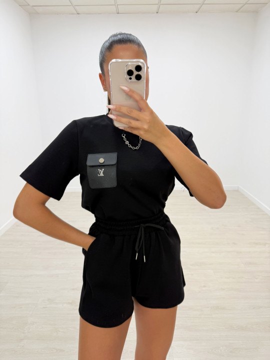 CONJUNTO LV BOLSILLO NEGRO CONJUNTO LV BOLSILLO NEGRO