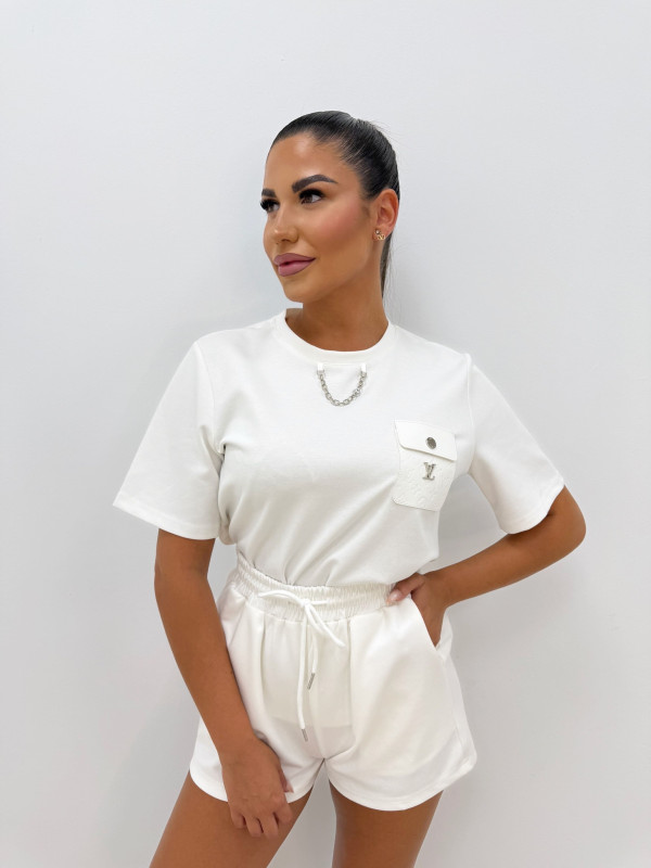 CONJUNTO LV BOLSILLO BLANCO