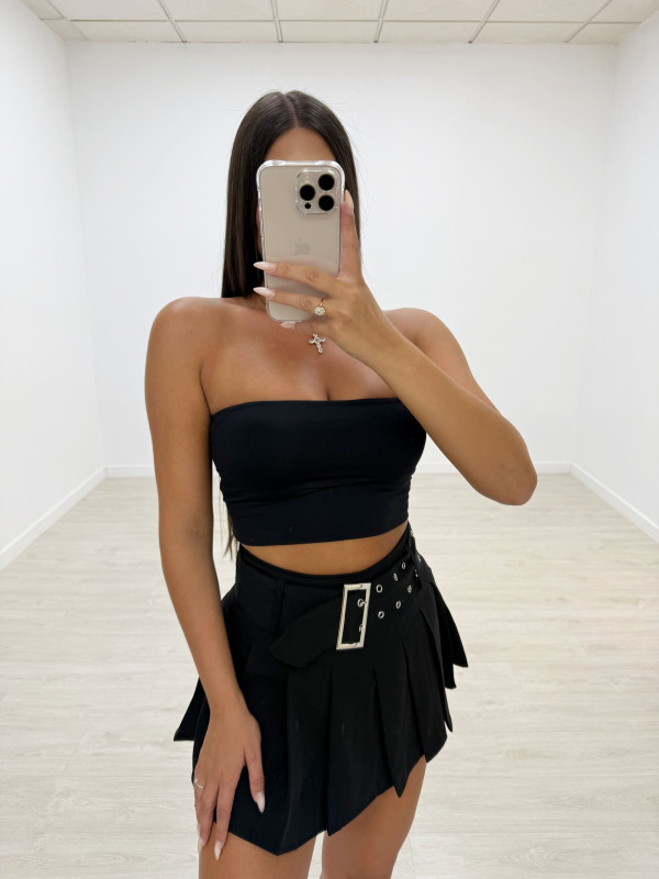TOP LICRA BANDA NEGRO
