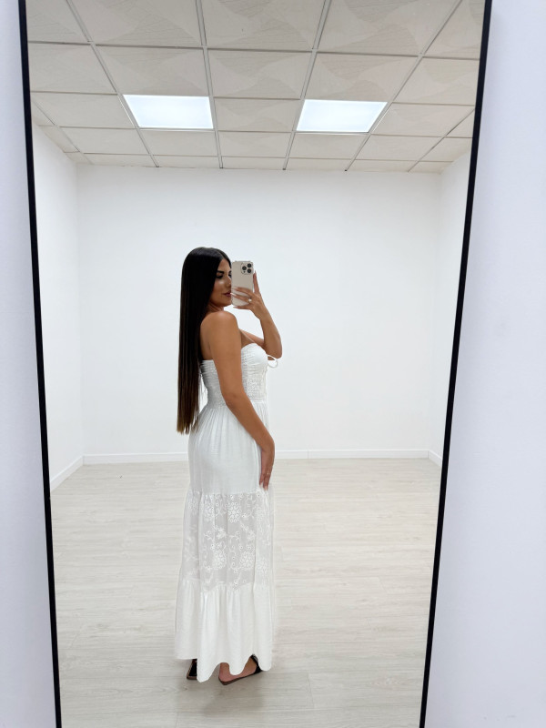 VESTIDO PANEL DE ABEJA PERFORADO