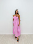 VESTIDO LARGO PALABRA DE HONOR ROSA
