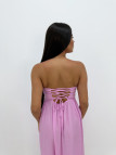 VESTIDO LARGO PALABRA DE HONOR ROSA