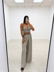 PANTALÓN WIDE LEG FLUIDO + CINTURÓN TOUPE PANTALÓN WIDE LEG FLUIDO + CINTURÓN TOUPE