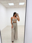 PANTALÓN WIDE LEG FLUIDO + CINTURÓN TOUPE PANTALÓN WIDE LEG FLUIDO + CINTURÓN TOUPE