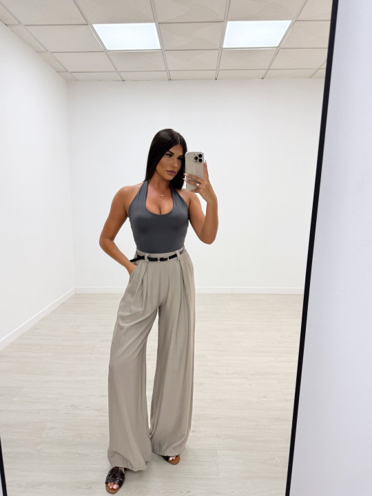 PANTALÓN WIDE LEG FLUIDO + CINTURÓN TOUPE PANTALÓN WIDE LEG FLUIDO + CINTURÓN TOUPE