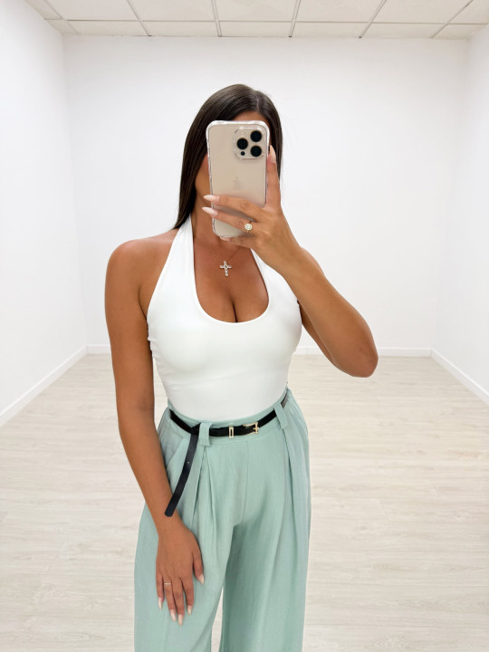 TOP LICRA HALTER BLANCO TOP LICRA HALTER BLANCO