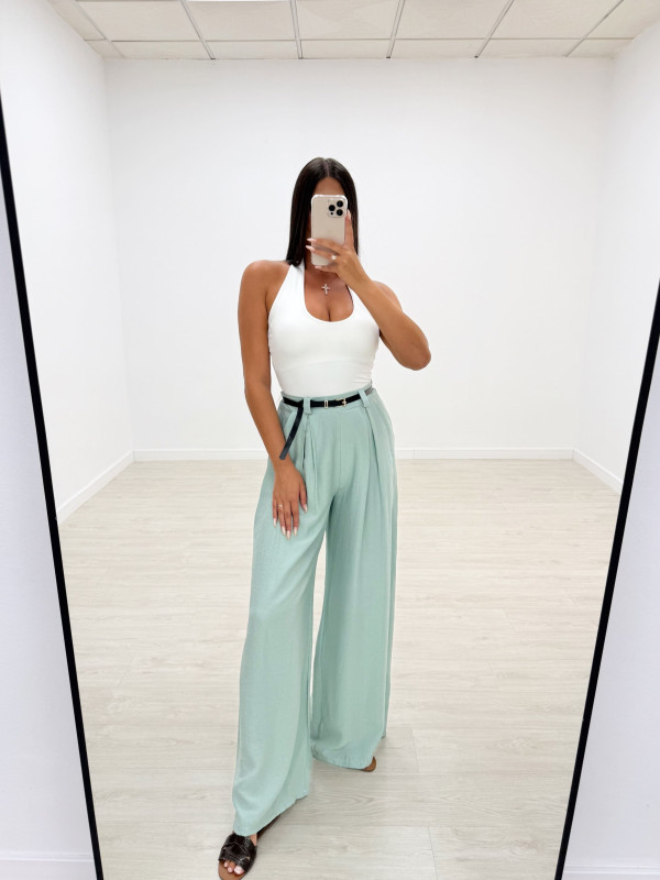 TOP LICRA HALTER BLANCO