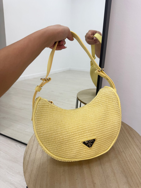 BOLSO RAFIA OVAL PD AMARILLO