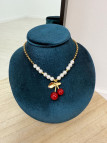 COLLAR CEREZA PERLAS