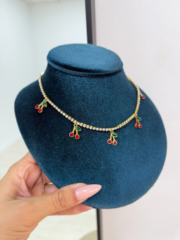 COLLAR CEREZA DIAMANTE