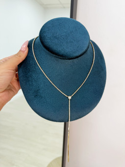 CADENA ESCOTE DIAMANTES ORO