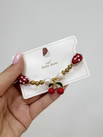PULSERA CEREZA FRESA