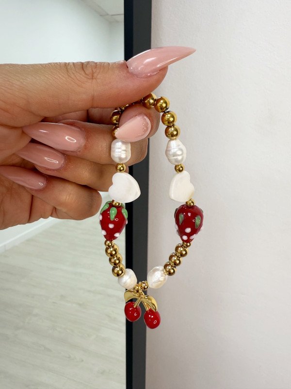 PULSERA CEREZA FRESA